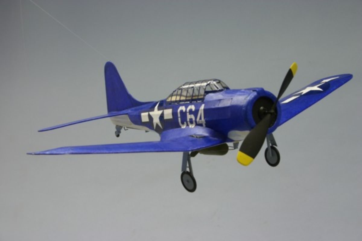 18-inch Balsa Glider SBD-5 Dauntless, handmade balsa wood model with vibrant decals and precision cut parts for easy flight.