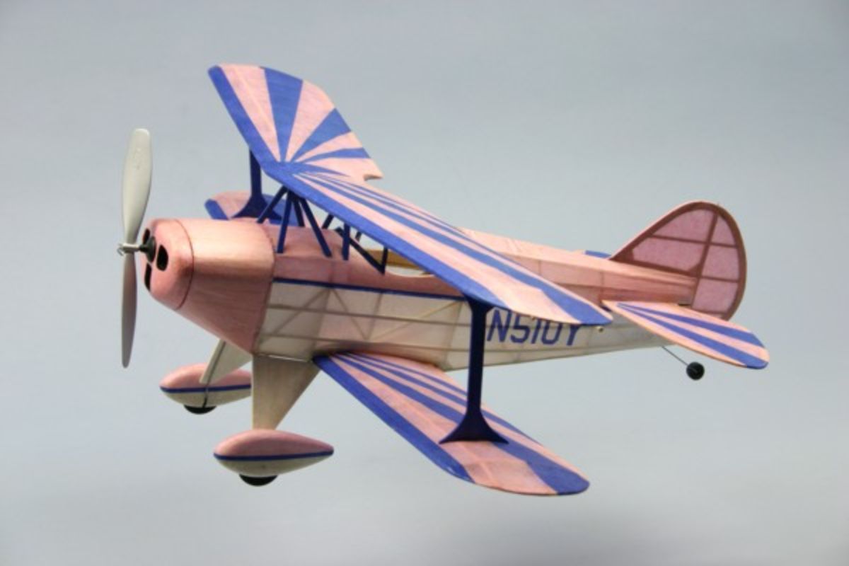 18-inch Balsa Glider Pitts Special S-1 model kit with colorful decals and precision laser-cut parts for easy assembly.
