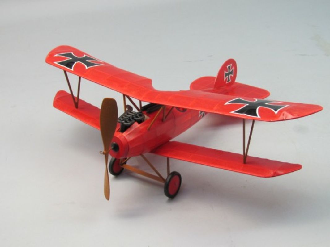 18-inch balsa wood Albatros D-5 glider, perfect for kids and adults, featuring classic design and smooth flying capabilities.