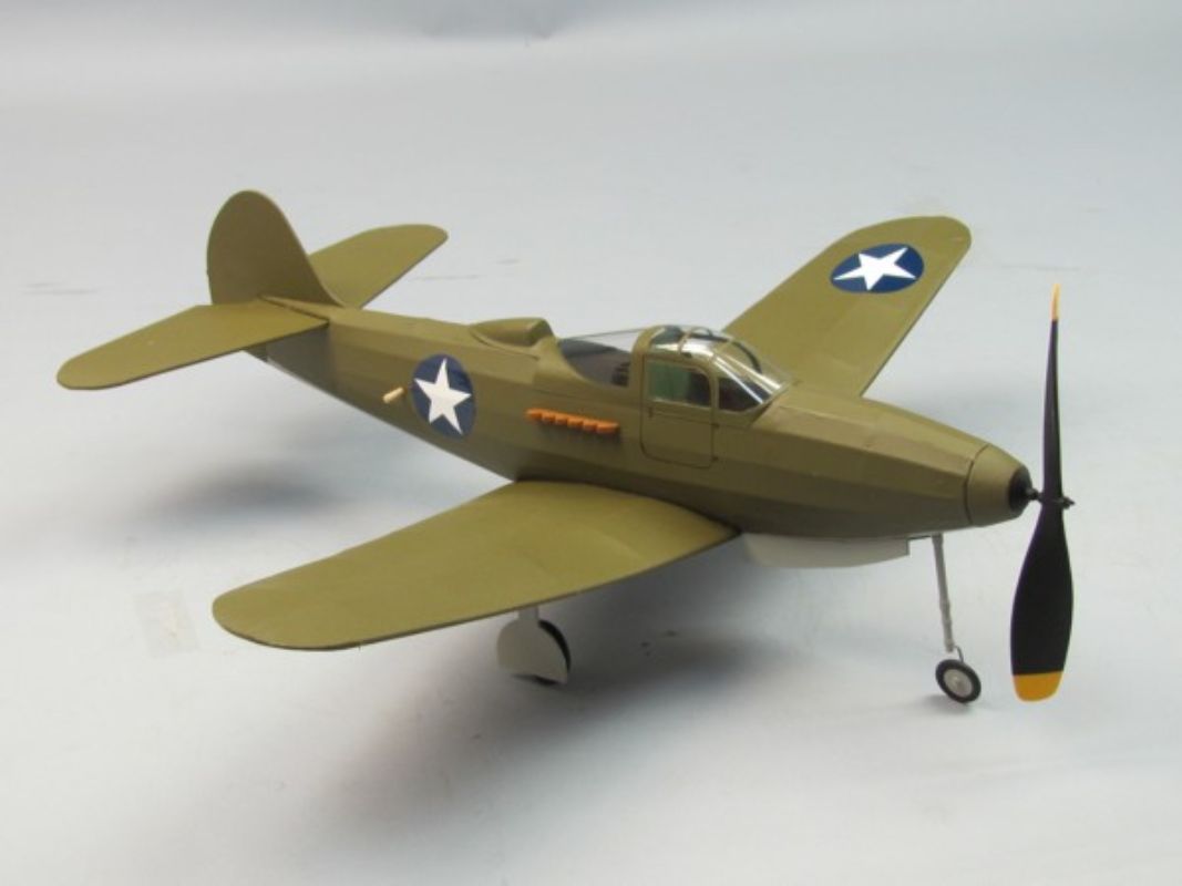 18-inch Balsa Glider replica of P-39 Aircobra, perfect for soaring and collecting, great for all ages.