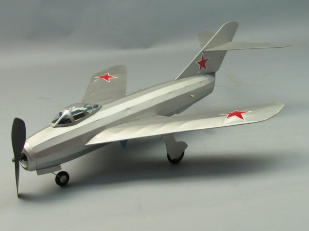 Balsa Glider 18” MIG-17 model airplane featuring durable balsa wood, ideal for beginners and enthusiasts, with a realistic design.