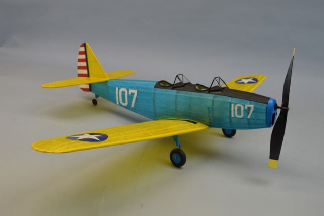 30-inch Balsa Glider model of Fairchild PT-19, featuring laser-cut balsa parts and vibrant decals for personal customization.