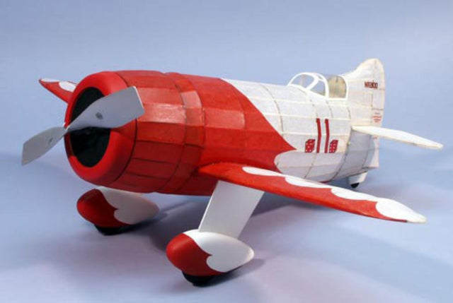 24-inch Balsa Glider modeled after the iconic Gee Bee R-1 Racer, ideal for flight enthusiasts and educational fun.