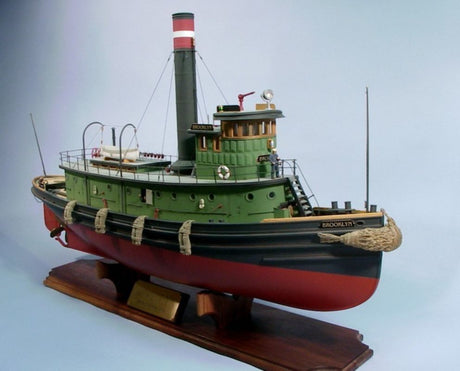 Wooden Ship Kit - 39 1/2" Brooklyn Tug: detailed model kit, 1/32 scale, perfect for crafting and R/C integration.
