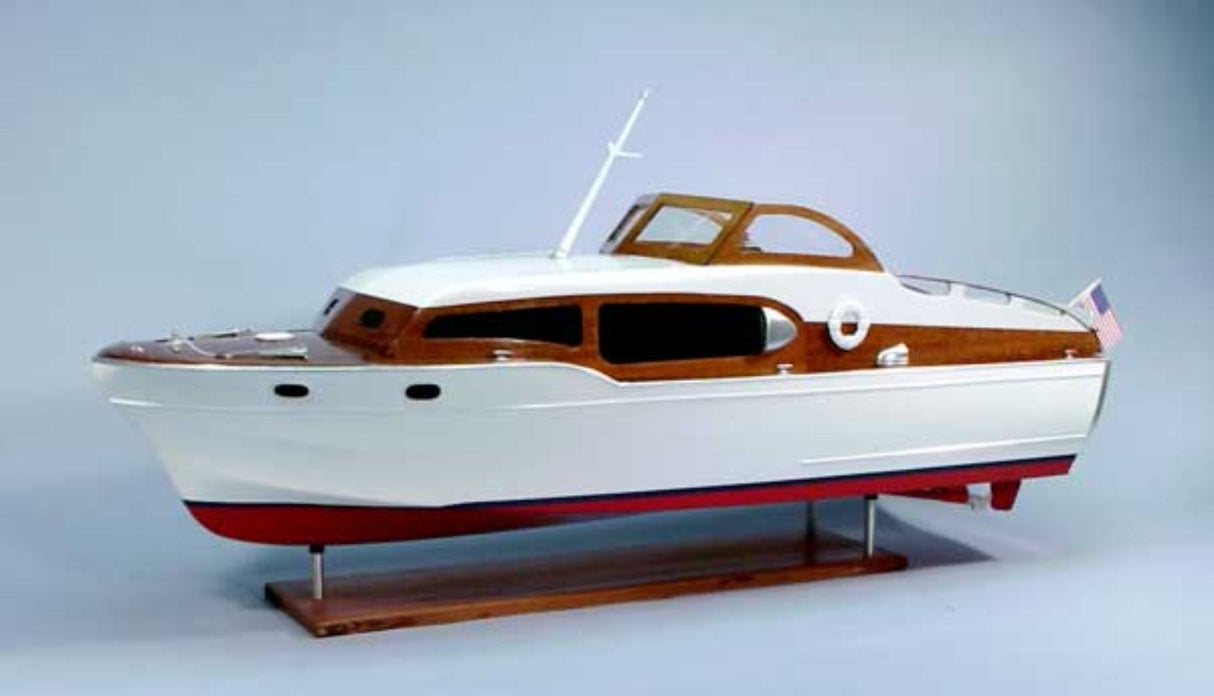 36-inch Wooden Ship Kit of the iconic 1953 Chris Craft Cruiser, perfect for model enthusiasts and decor.