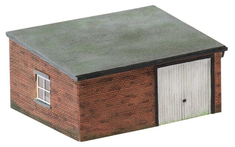 Detailed Hornby Garage Outbuilding accessory for enhancing model train landscapes with authenticity.