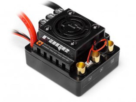 HPI Flux Brushless 80A ESC for 1/8 scale RC cars, featuring compact design, versatile battery compatibility, and advanced protection features.