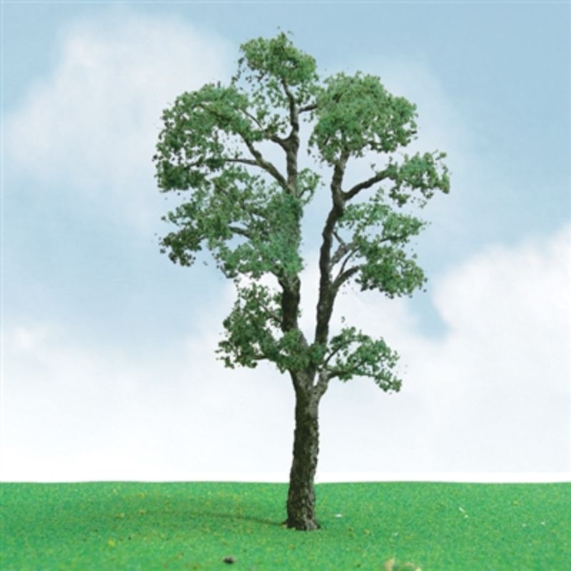 Two realistic 85-100mm maple trees to enhance model dioramas and layouts with vibrant foliage.