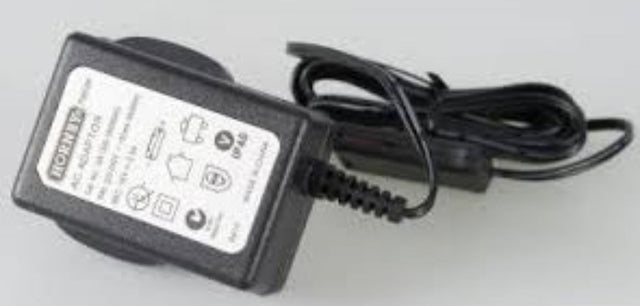 Scalextric Analog Power Supply for slot cars, providing stable 19v 0.5a with easy spade plug installation.