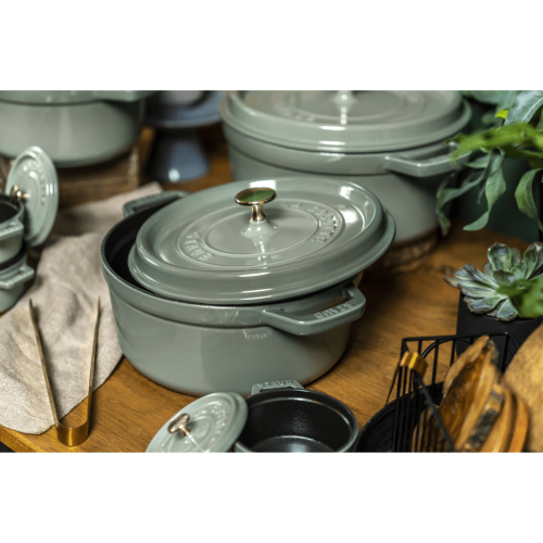 Staub Cocotte Round 24cm - Eucalyptus