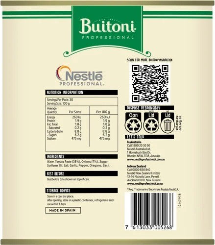 Buitoni Sugo Per Pasta Sauce 3kg