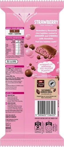 Nestle Aero Choc Strawberry Block 118g