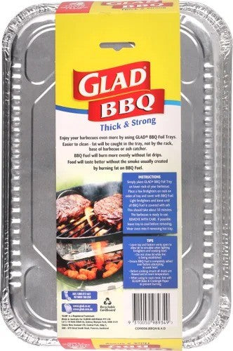 Glad Bbq Trays 28x18x4cm 4pk