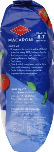 Diamond Pasta Macaroni Elbows 500g