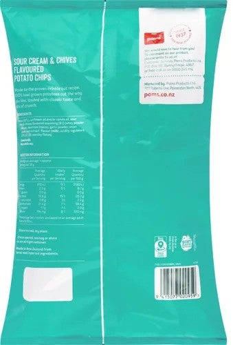 Pams Chips Sour Cream / Chives 150g