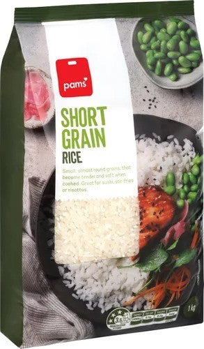 Pams Short Grain Rice 1kg