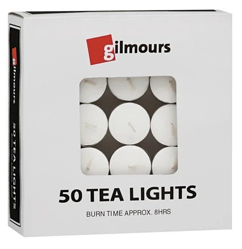 Gilmours Tea Light Candles 50pk