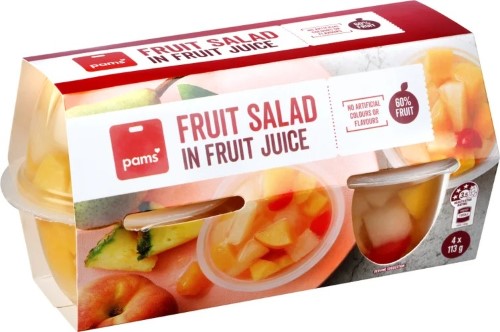 Pams Fruit Cups Fruit Sld N Jce 452g 4pk