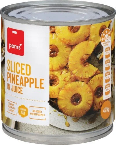 Pams Pineapple Slices In Juice 425g