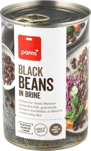 Pams Black Beans In Brine 400g