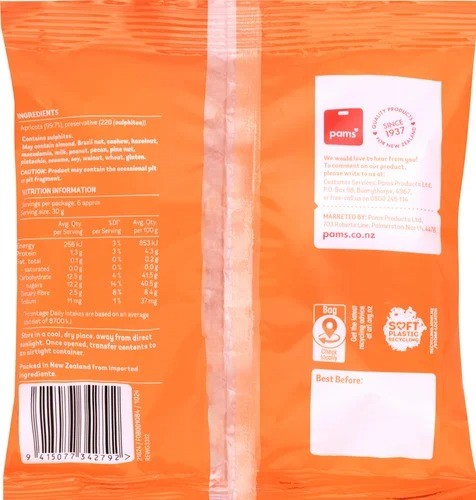 Pams Apricots Dried 200g