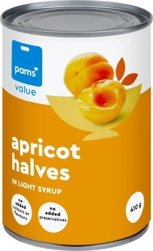Pams Value Apricot Halves Syrp 410g