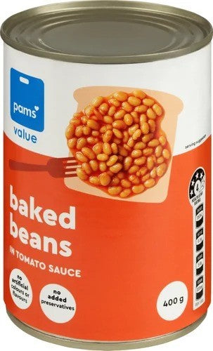 Pams Value Baked Beans Tomato Sauce 400g