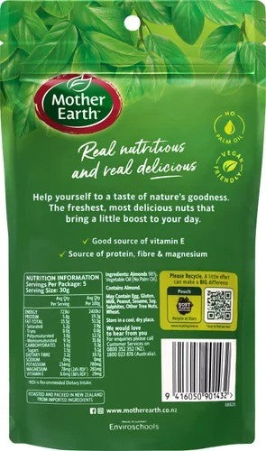 Mother Earth Almonds Unsalted 150g