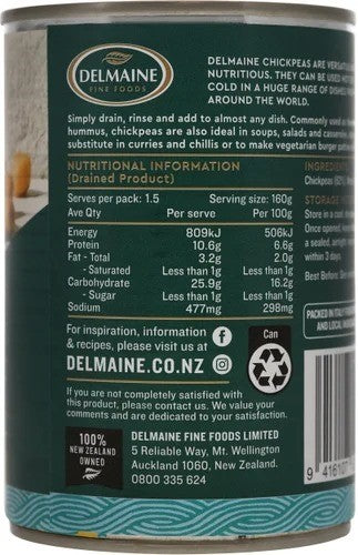 Delmaine Chickpeas 390g
