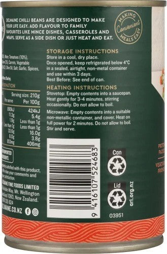 Delmaine Pulses Chilli Beans 420g