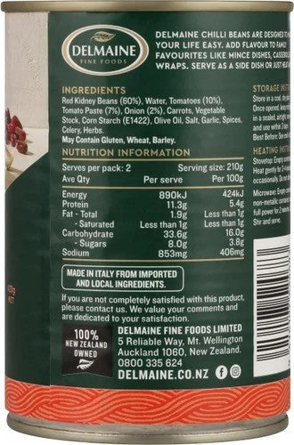 Delmaine Pulses Chilli Beans 420g