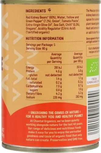 Chantal Organic Mexican Style Beans 400g