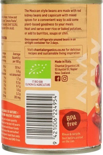 Chantal Organic Mexican Style Beans 400g