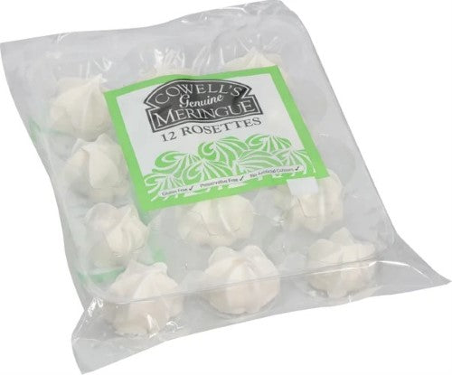 Cowells Meringue White Rosette 12pk