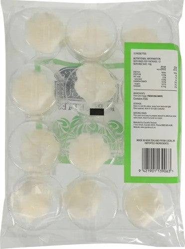 Cowells Meringue White Rosette 12pk