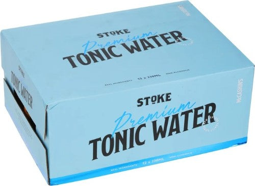 Stoke Premium Tonic Water 330ml Can 12pk