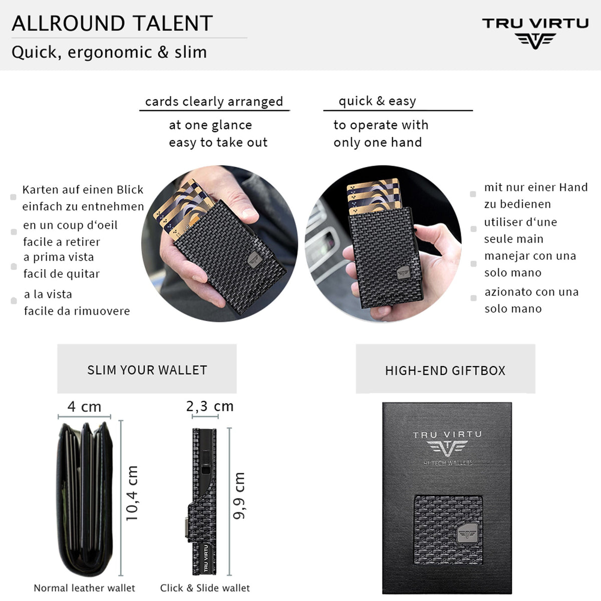 Card Case - Tru Virtu Chess (Black/Black)