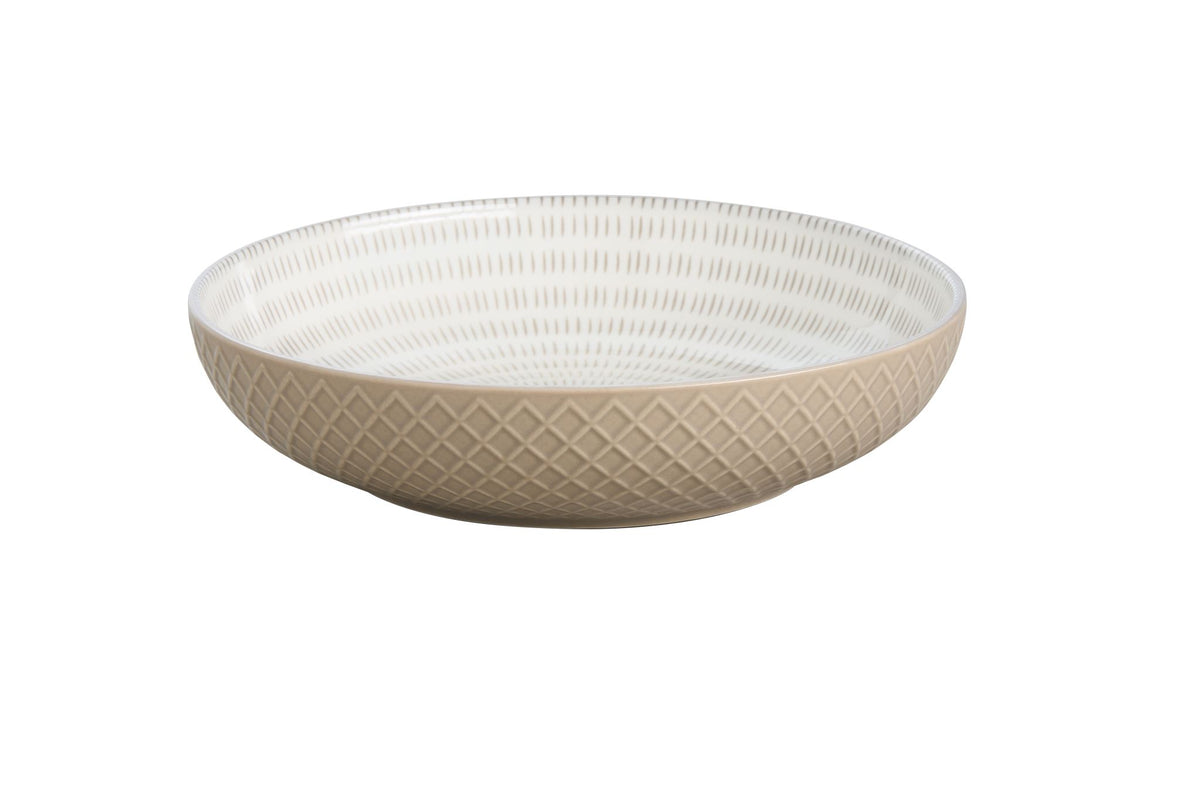 Pasta Bowl - Wilkie Brothers Monochrome Lines (21 x 5cm)