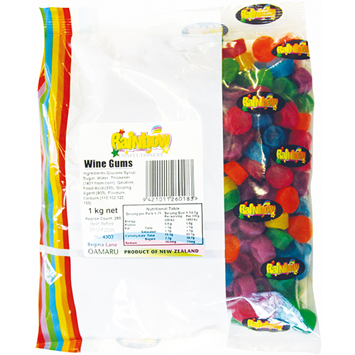Rainbow Wine Gums 1kg