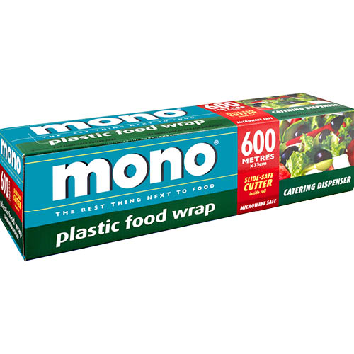 Mono Plastic Food Wrap Disp 33cm X 600m