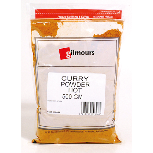 Gilmours Curry Powder Hot 500g
