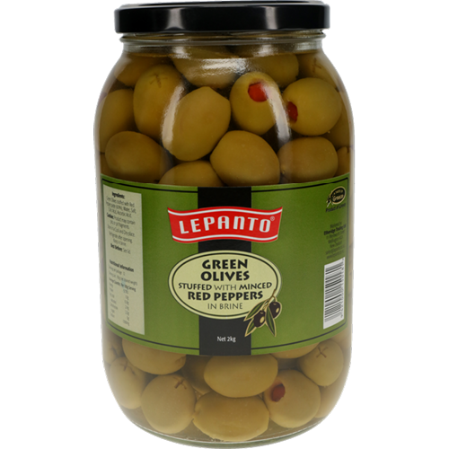 Lepanto Olives Green Stuffd Pepper 2kg