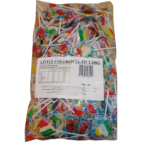 Little Coloured Heart Lollipops 6g 200s