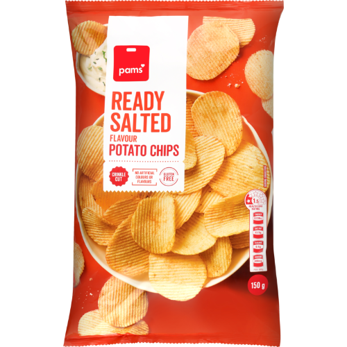 Pams Chips Ready Salted 150g