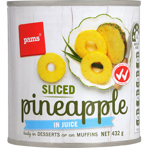 Pams Pineapple Slices In Juice 425g