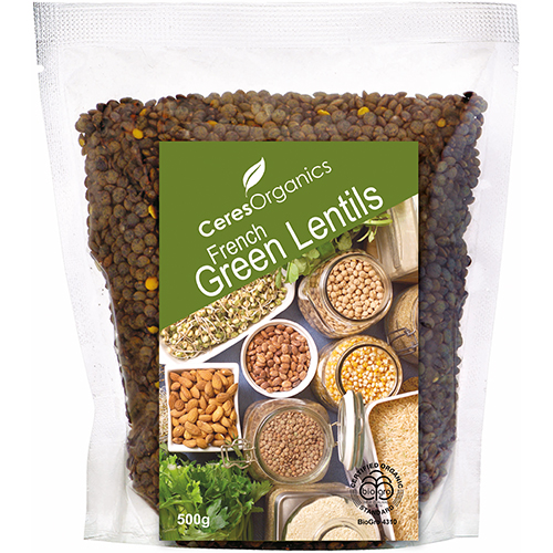 Ceres Lentils Green French Organic 500g