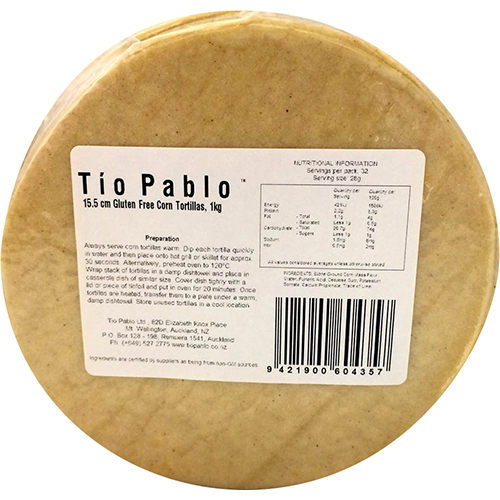 Tio Pablo Mexi Corn Tortilla 1kg 32x15cm