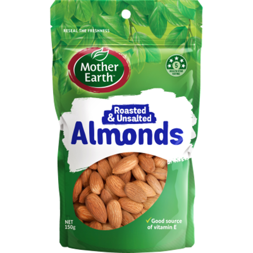 Mother Earth Almonds Unsalted 150g