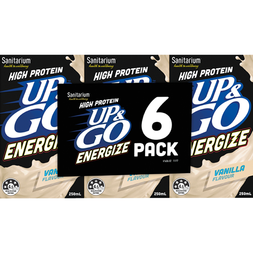 Sanitarium Up/Go Protein Vanilla 6pk