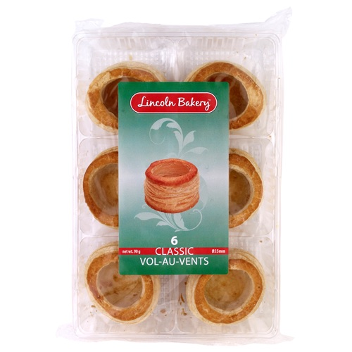 Lincoln Bakery Vol Au Vents Classic 6pk
